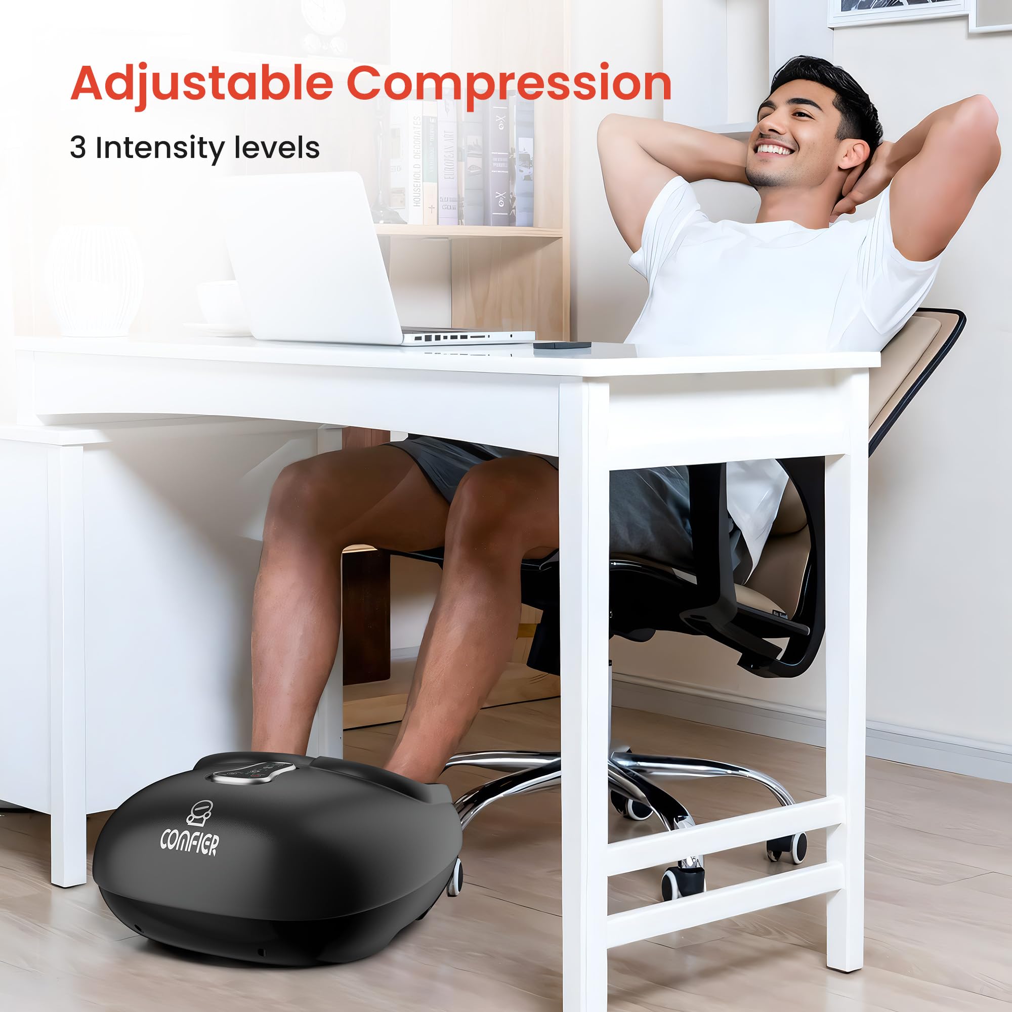 COMFIER foot massager fits up to 13 inches for a universal, comfortable reach.