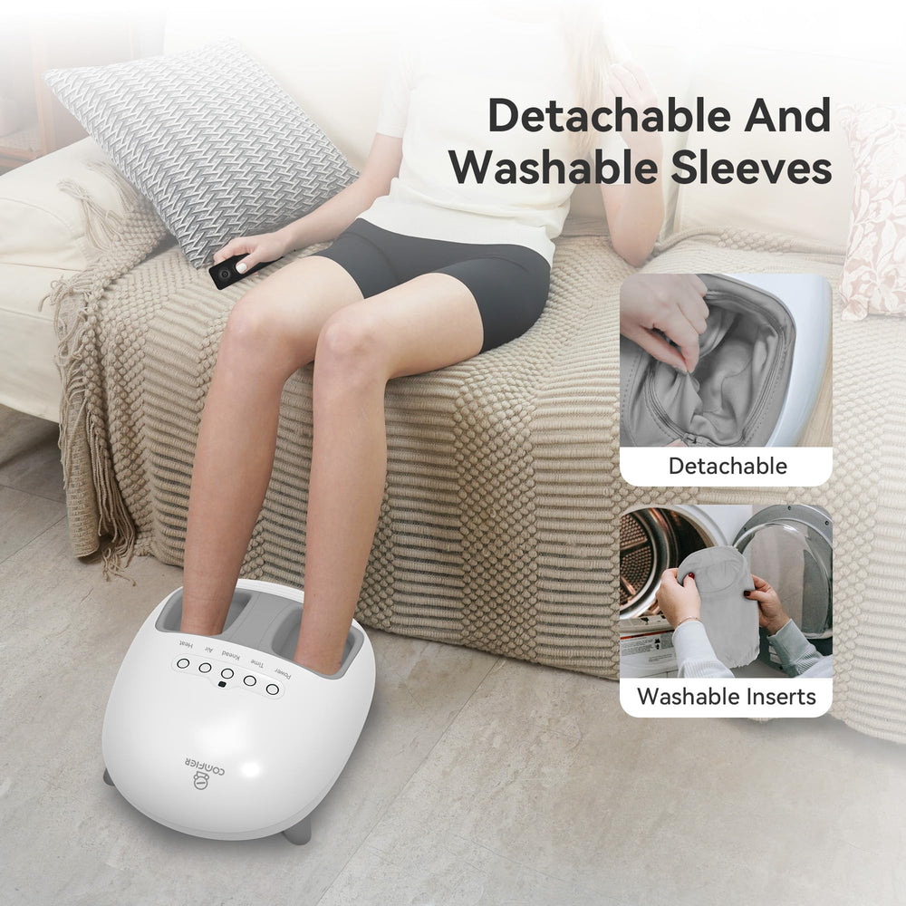 Remote-enabled kneading, heat, and compression massage in a single device.