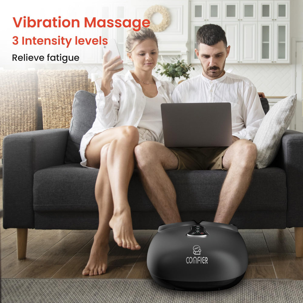 COMFIER massager offers three-level compression to customize foot comfort.