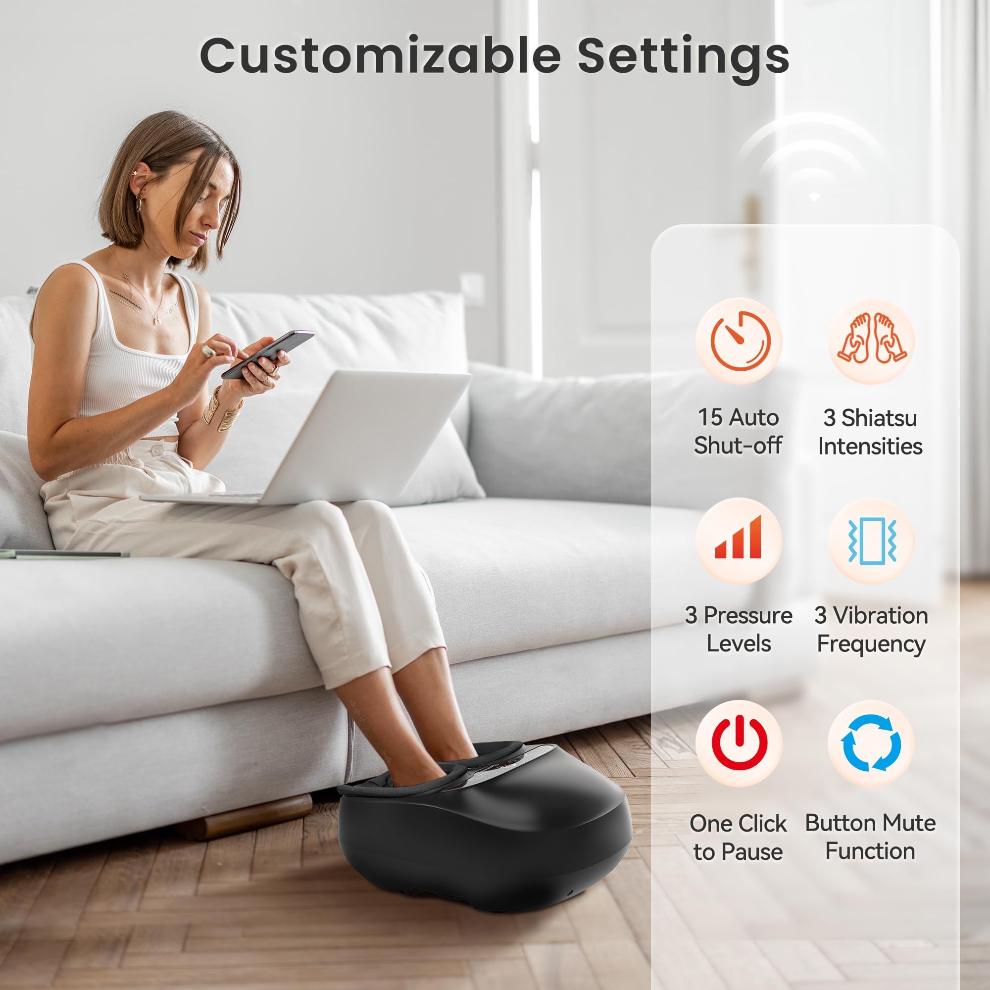 COMFIER foot massager removable foot sleeve covers keep hygiene