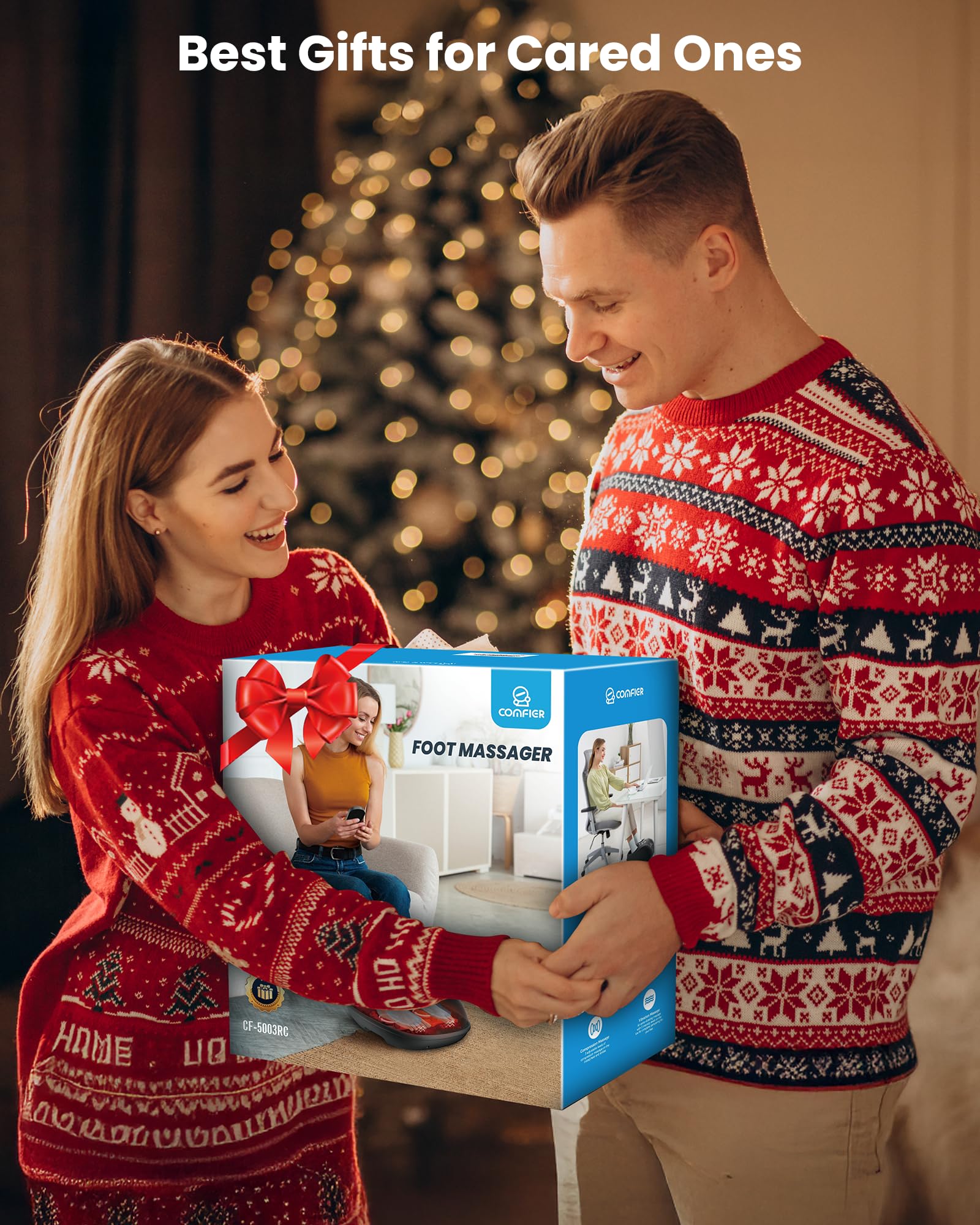 Perfect gift-ready COMFIER foot massager for loved ones