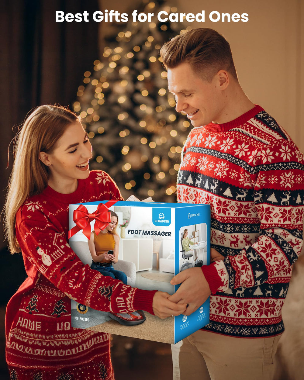 Perfect gift-ready COMFIER foot massager for loved ones