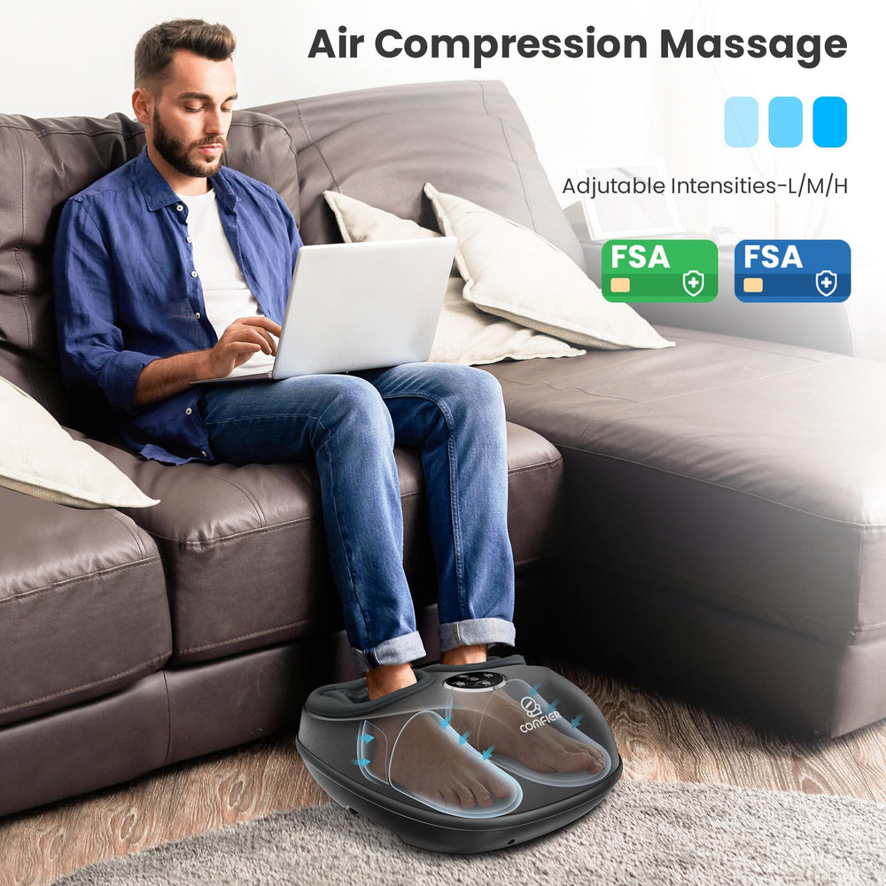 COMFIER massager with extended interior space to fit up to US men's 13