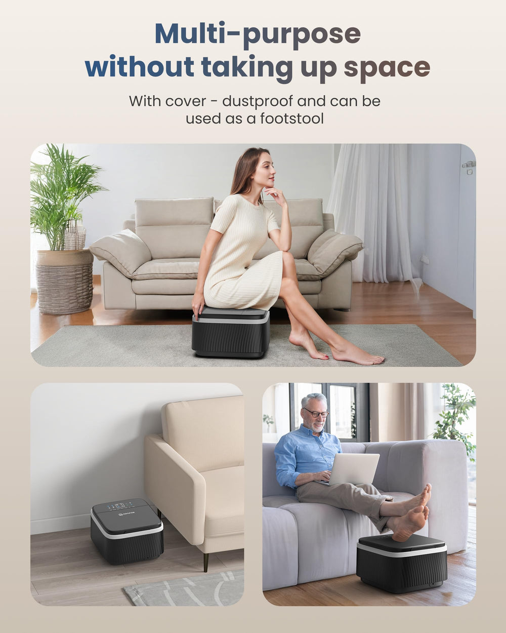 COMFIER foot massager with remote control for easy adjustments
