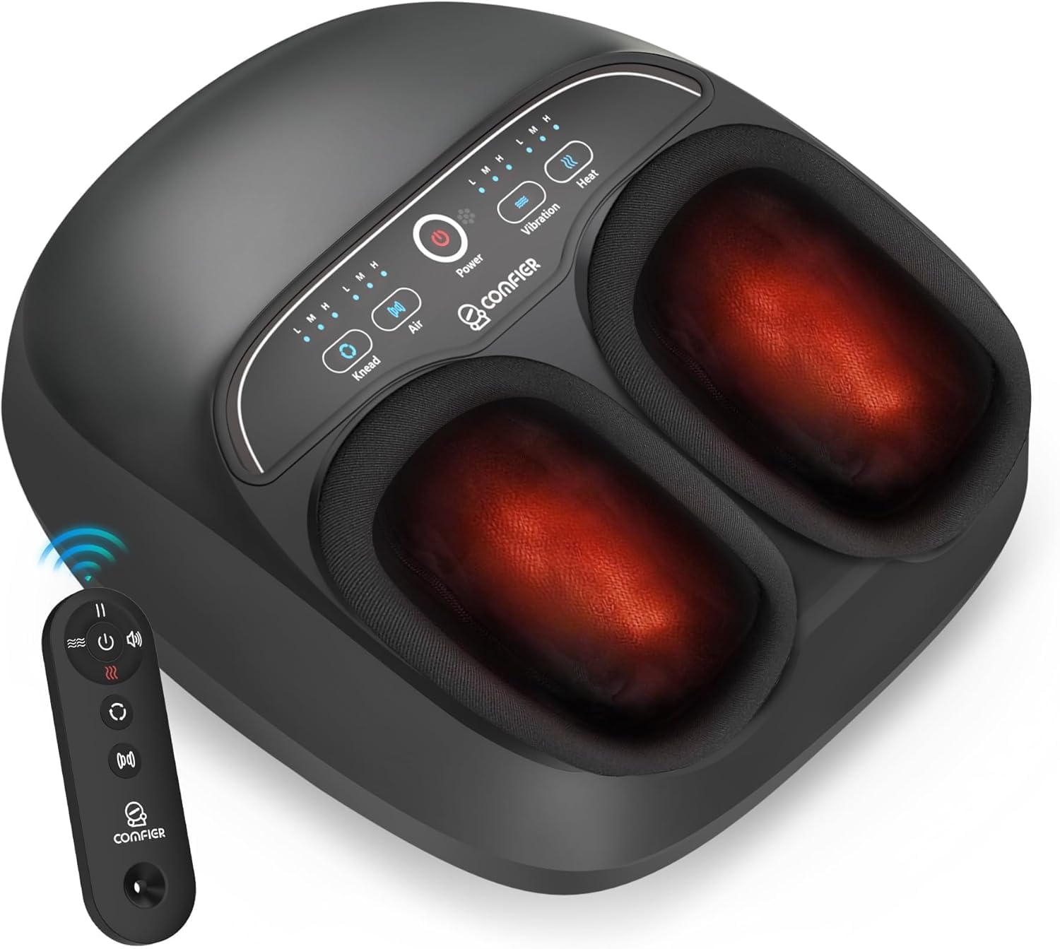 COMFIER foot massager with remote control for convenient, hands-free relaxation