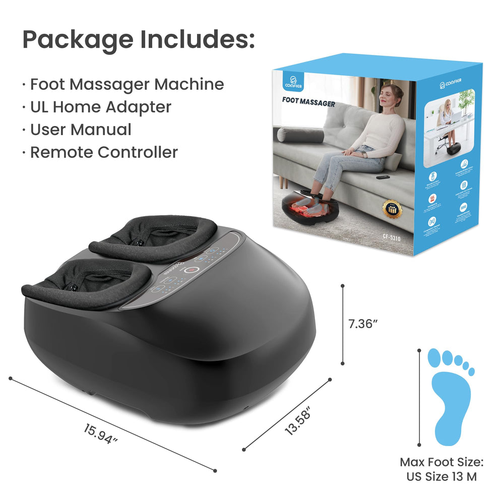 COMFIER Foot Massager touch controls for flexible operation