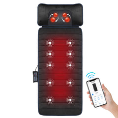 COMFIER full body massage mat on sofa showcasing heat and vibration features