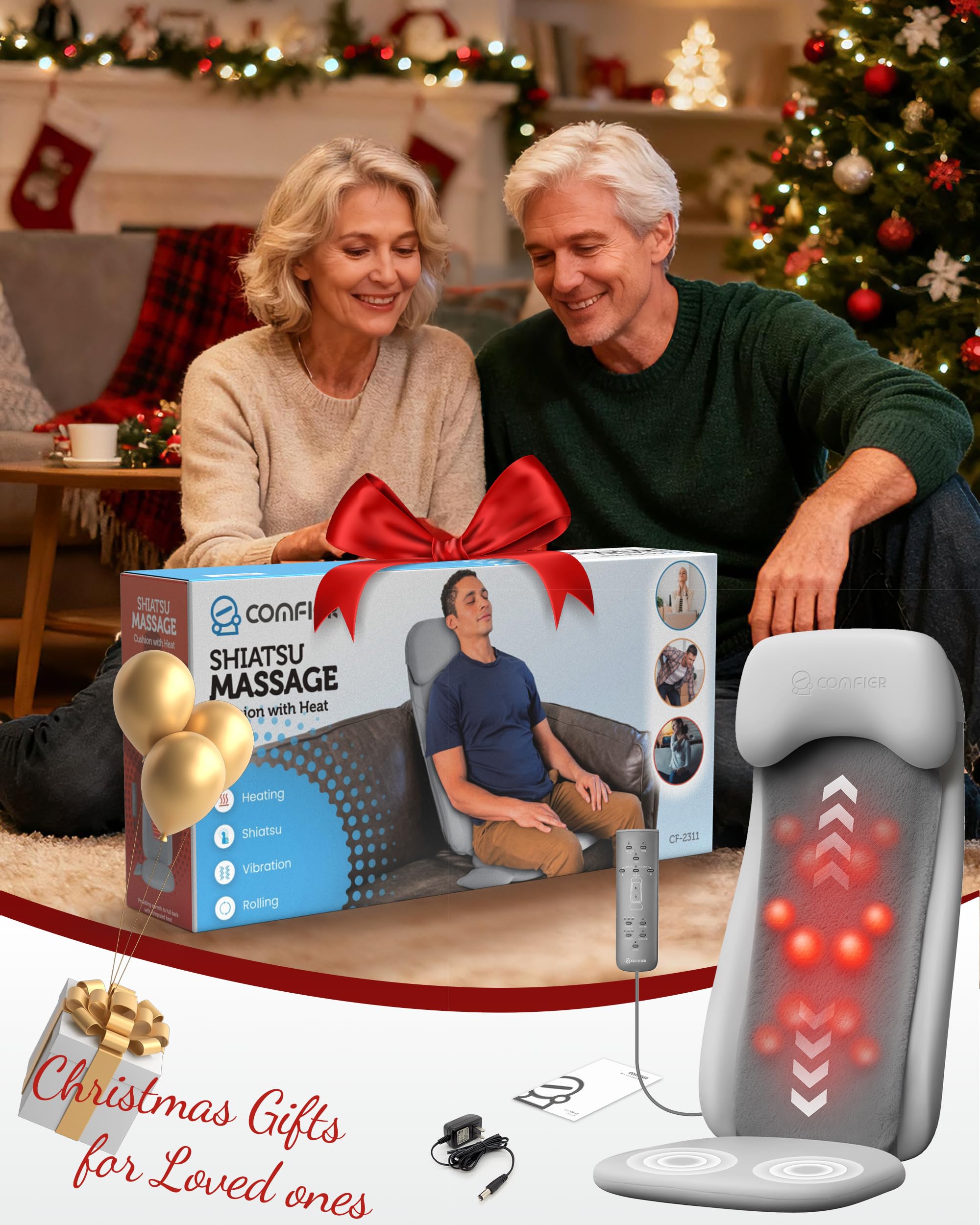 COMFIER gift-ready shiatsu massager for loved ones