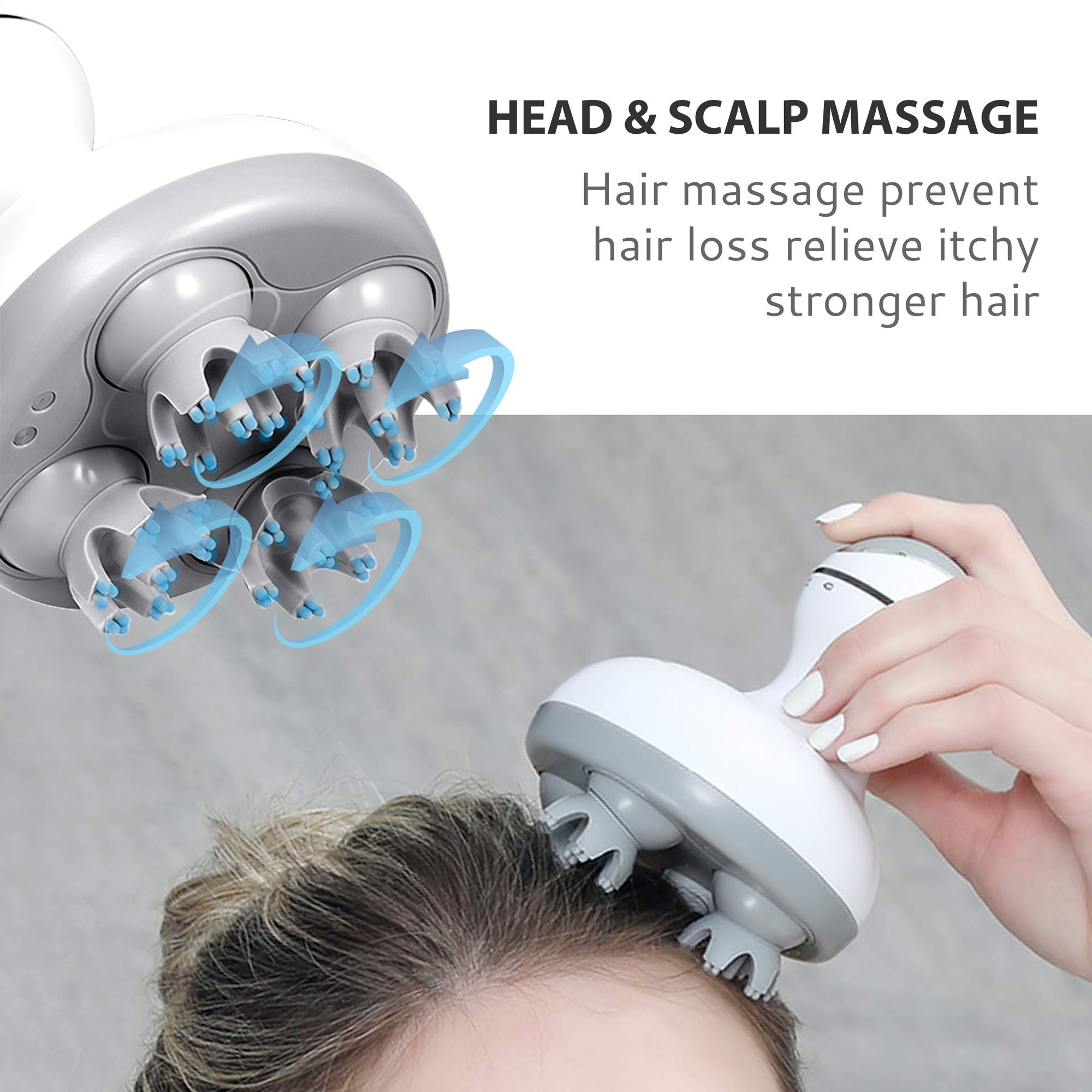 COMFIER massager held in hand to illustrate portable cordless use