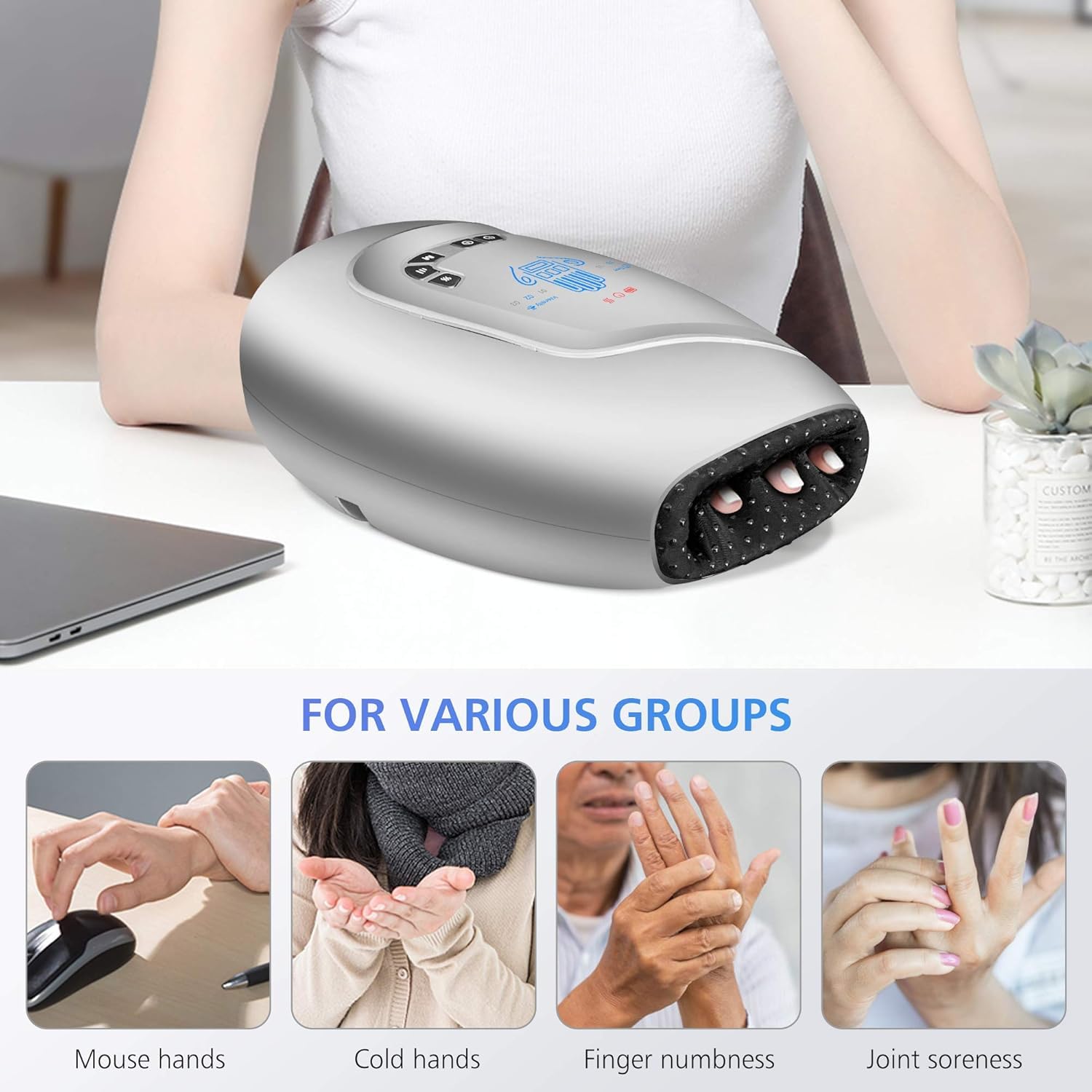 COMFIER Hand Massager compression action on the hand.