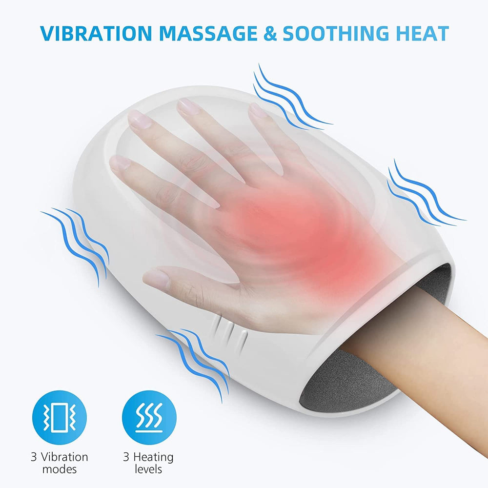 COMFIER hand massager finger-zone airbags demonstrate targeted finger relief and flexibility.