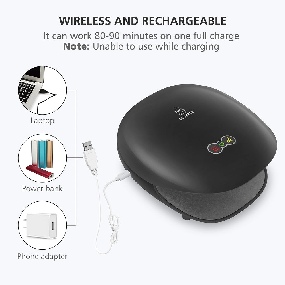 COMFIER Hand Massager with Heat compact portable design for travel.