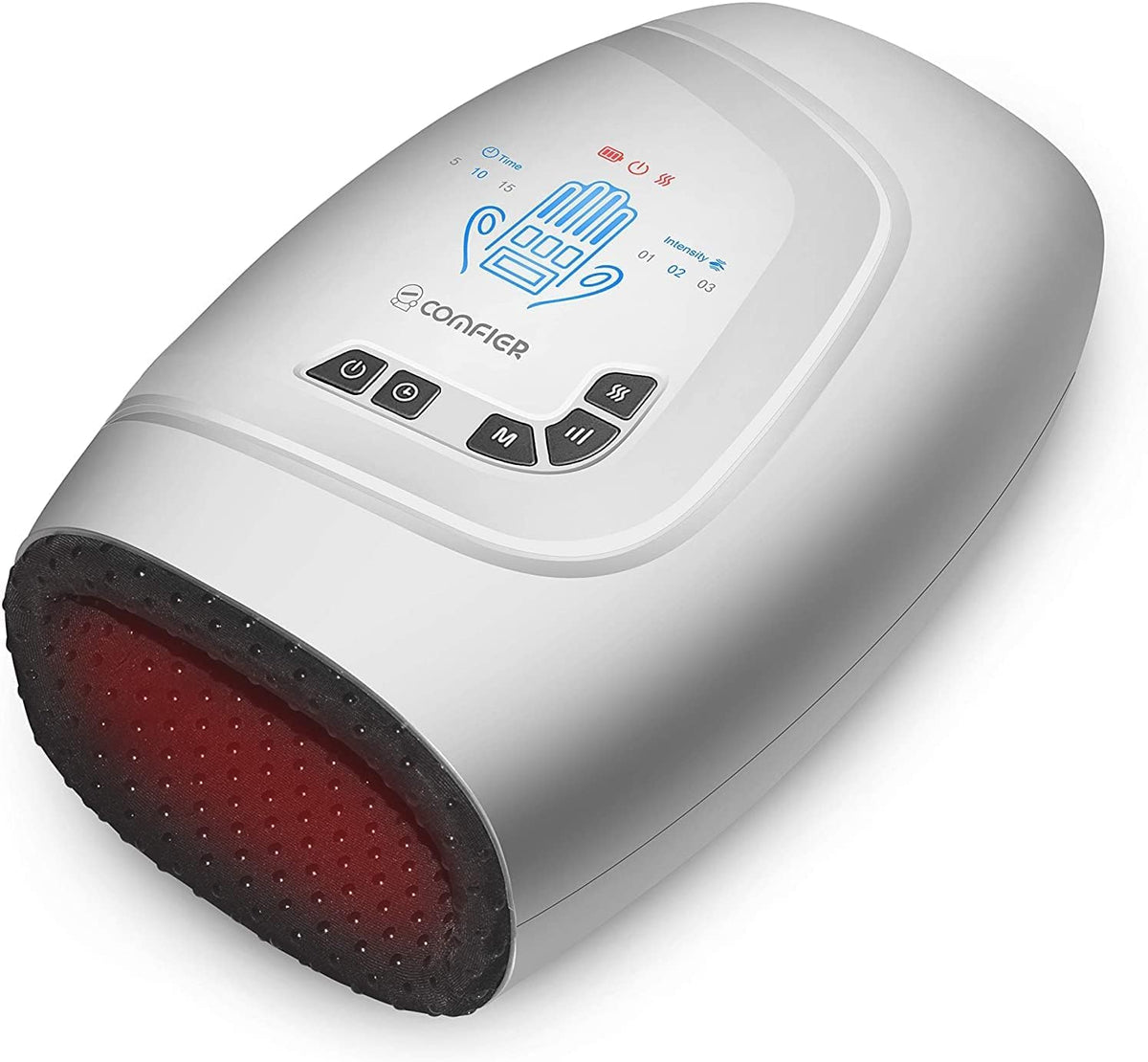 COMFIER Hand Massager with Heat in use providing soothing compression.