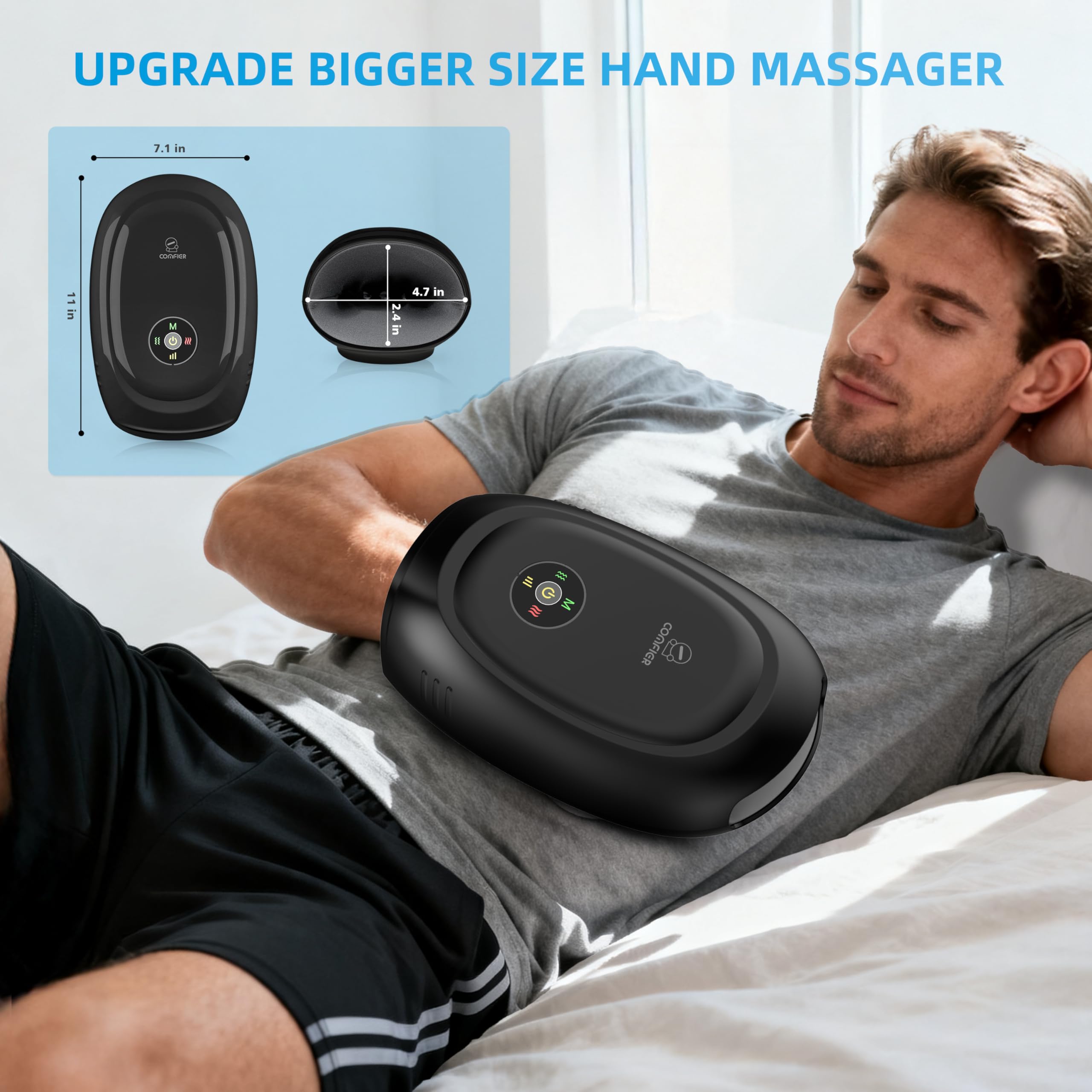 COMFIER Hand Massager three intensity levels adapt to needs