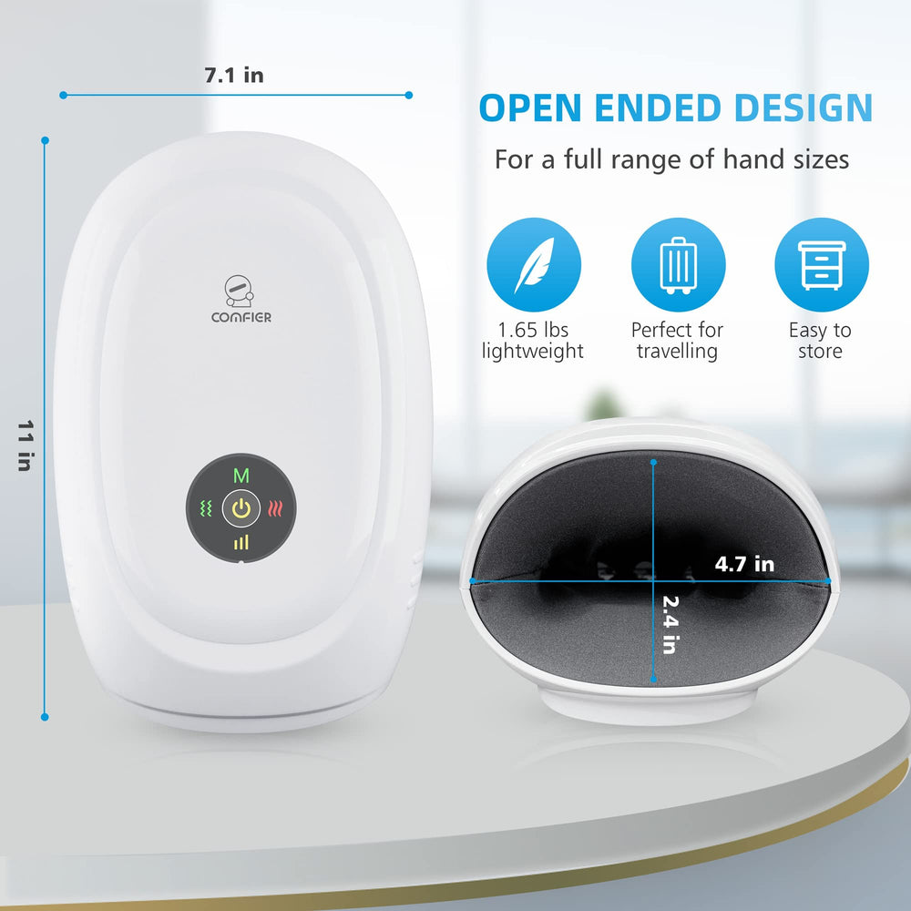 COMFIER hand massager rechargeable battery USB port for cordless use.