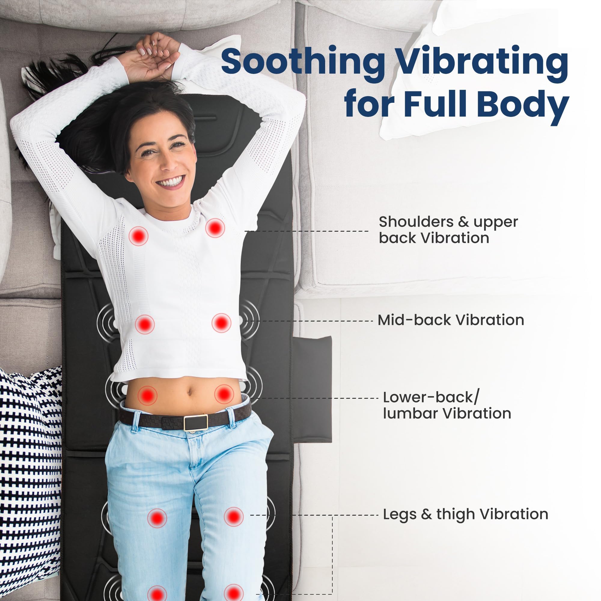 COMFIER heat-function-massage-mat provides soothing warmth for muscles