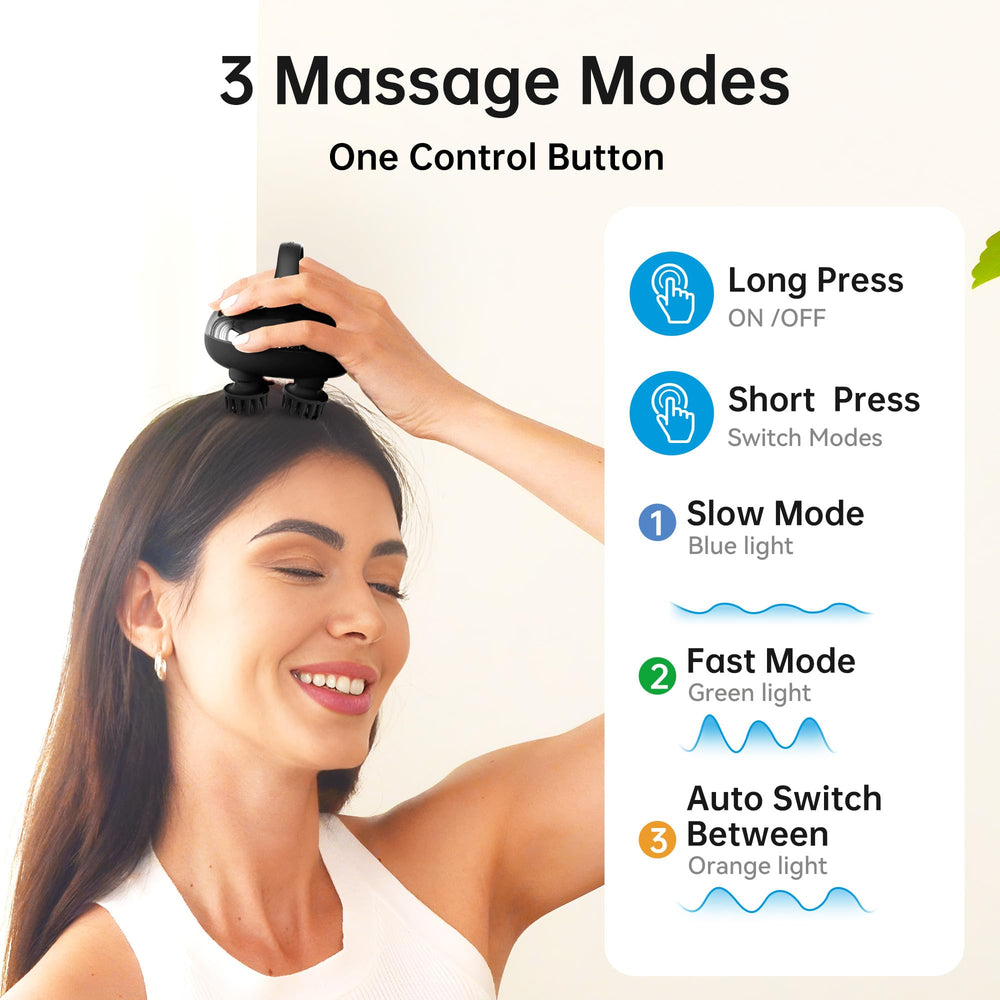 COMFIER IPX7 waterproof design allows wet or dry use on scalp.