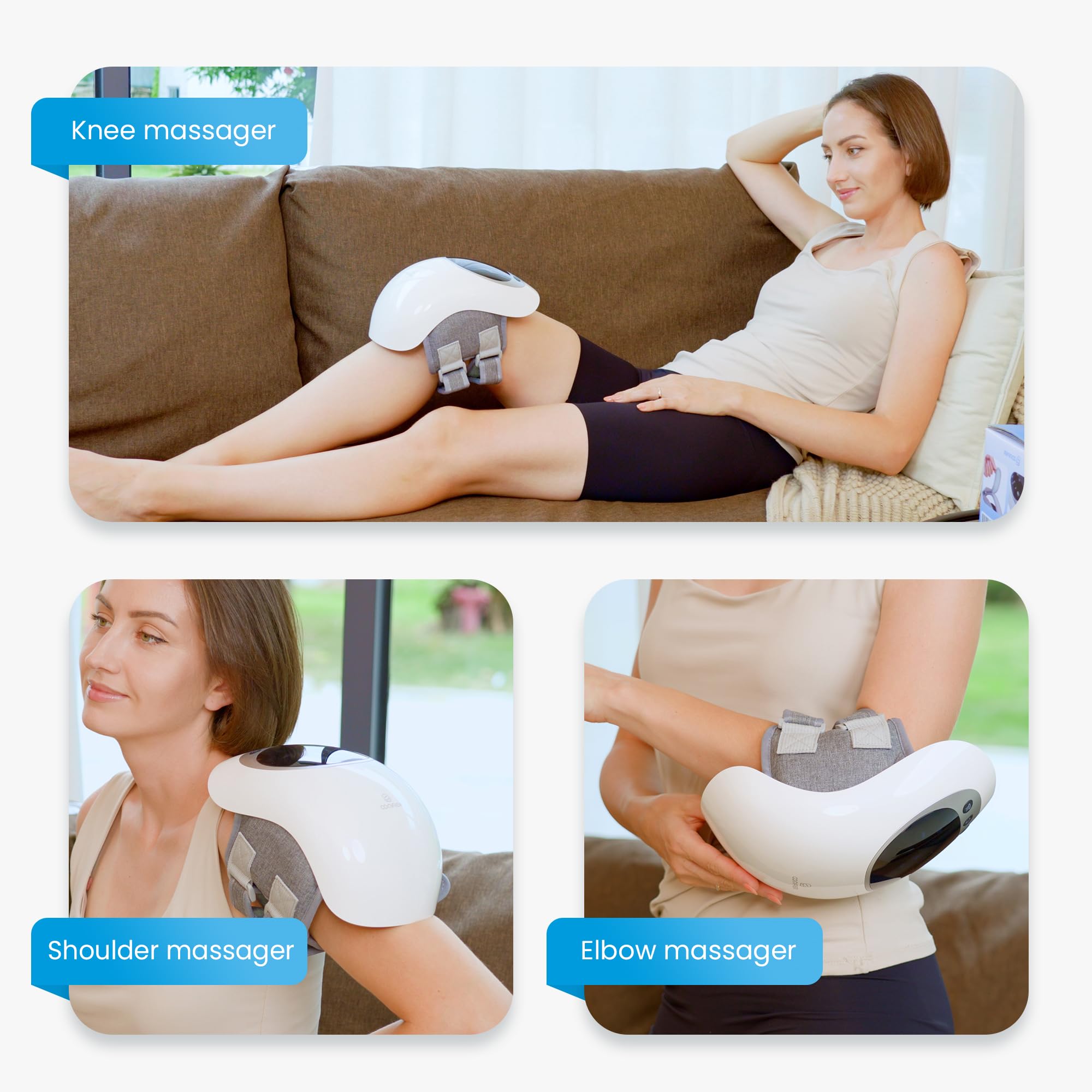 COMFIER knee massager 18.9-inch strap length for secure fit.