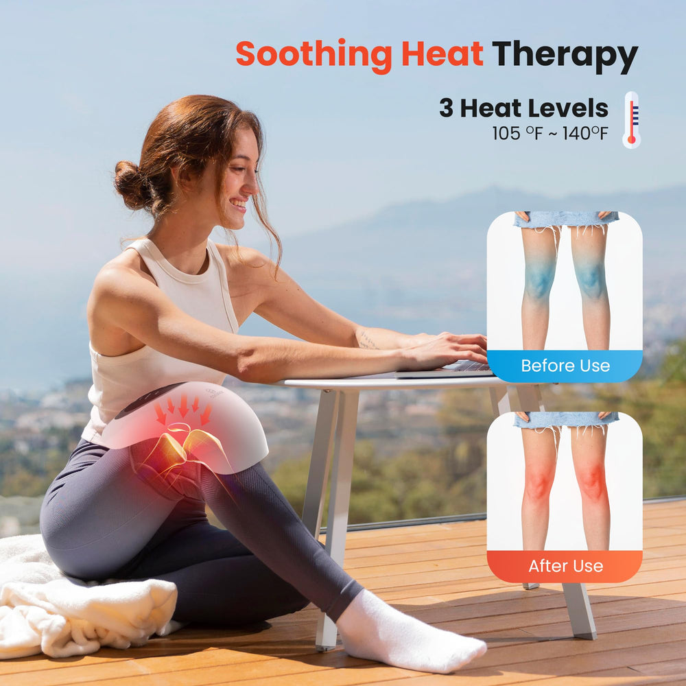 COMFIER knee massager vibration modes offering customizable relief.
