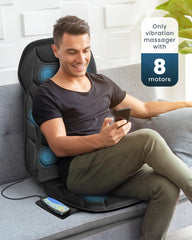 COMFIER massage pad shows neck, back, and waist coverage for full-body relaxation