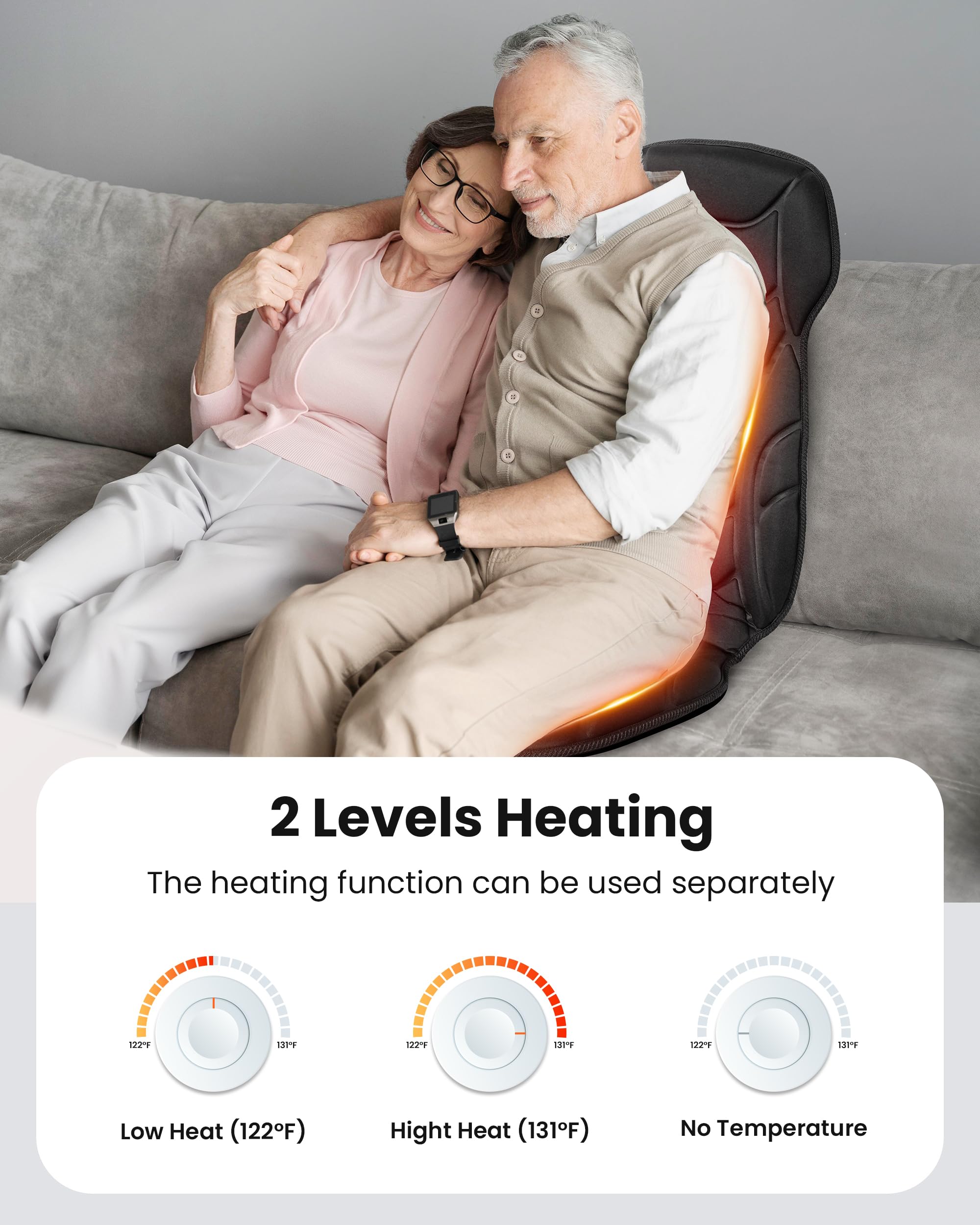 COMFIER massage pad remote control enables easy, on-the-go adjustments.