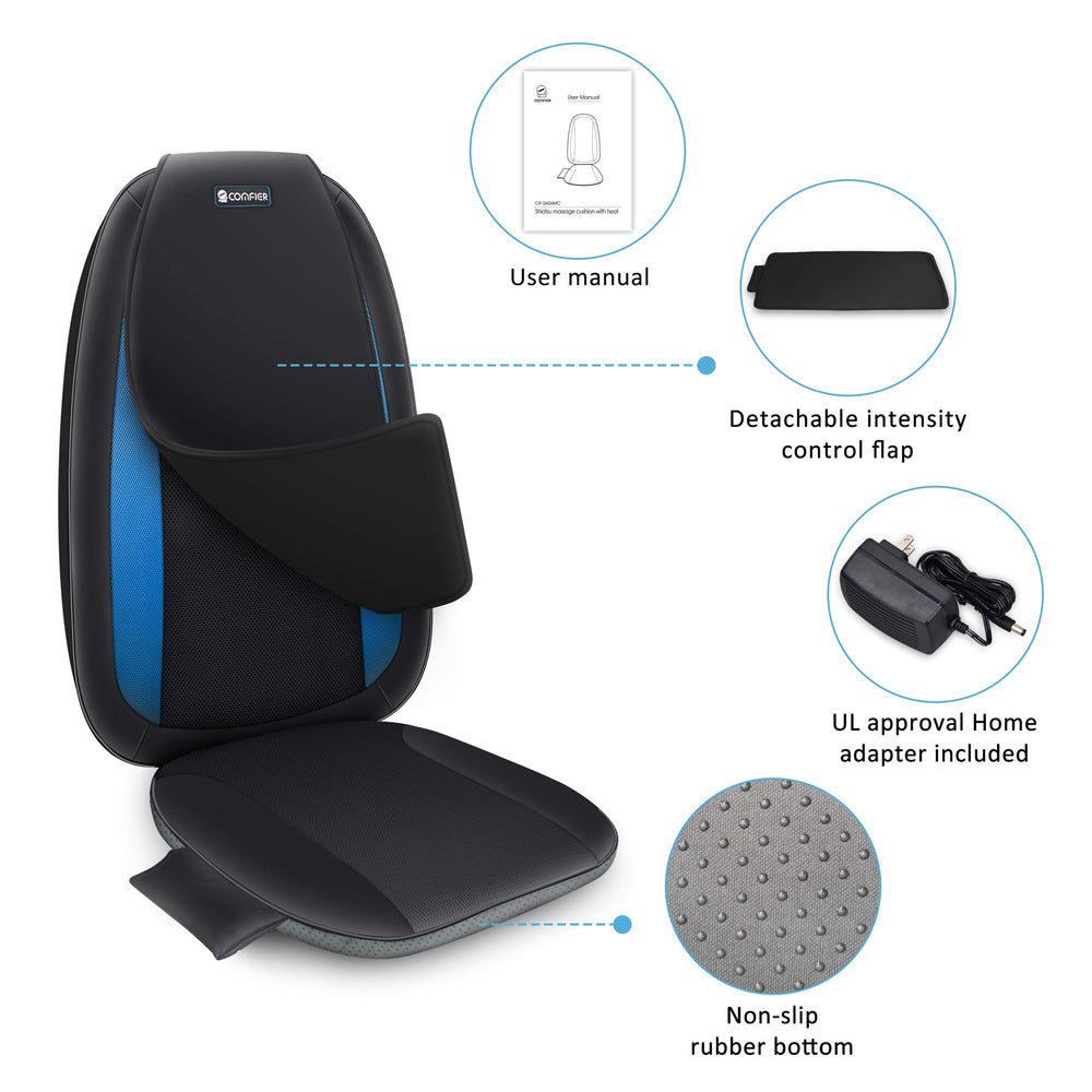 COMFIER massage zones offer full, upper, or lower back options