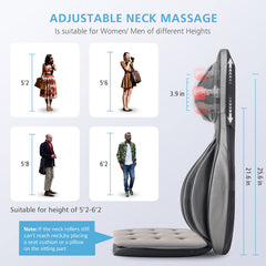 Comfier massager chair compression option eases waist and hips