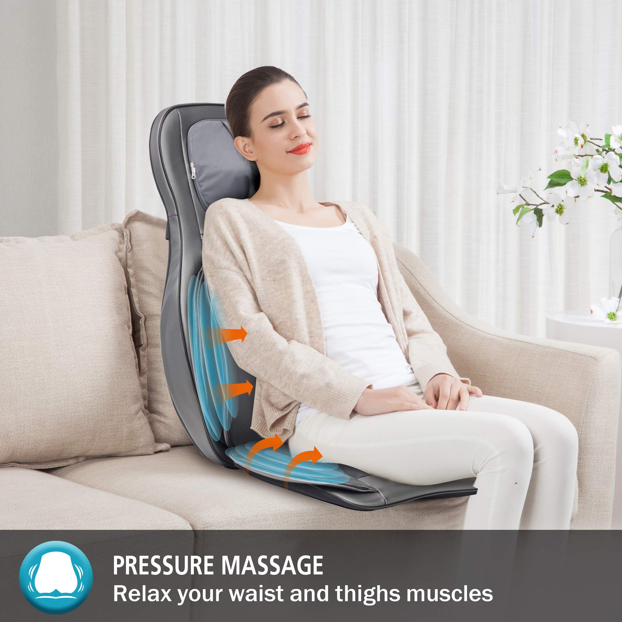 Comfier massager chair rolling nodes glide along the spine