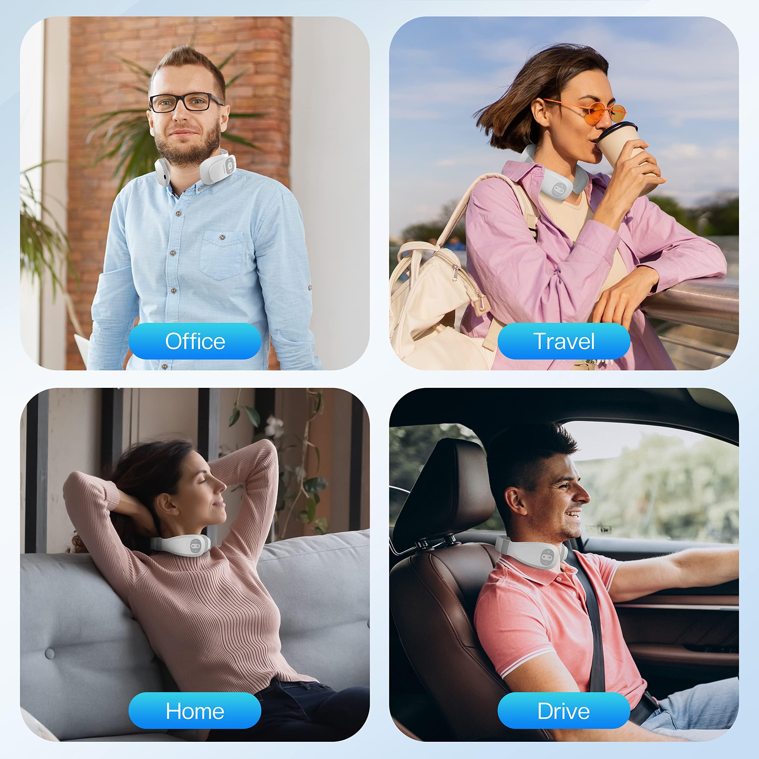 COMFIER mode selection highlights multiple massage styles for personalized relaxation