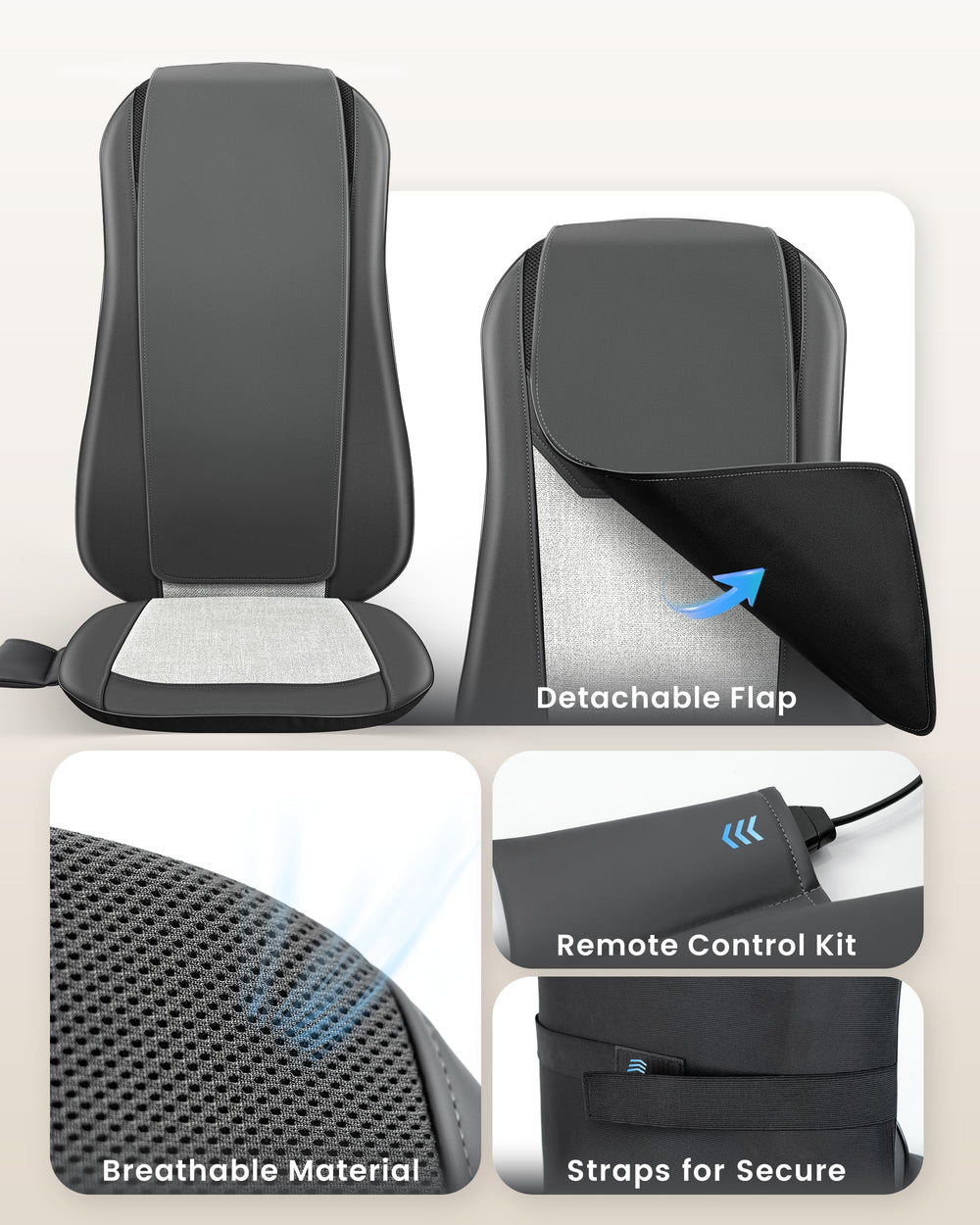 COMFIER removable flap design lets you adjust intensity easily.