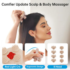 COMFIER Scalp Massager in 3-modes display enables customizable comfort during use.