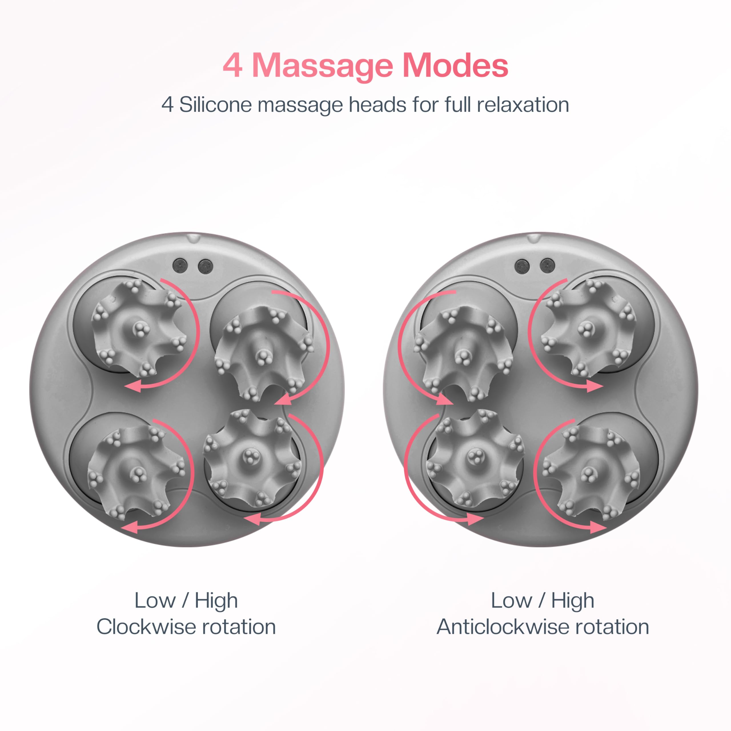 COMFIER 3D shiatsu action imitates fingers for full-body comfort.