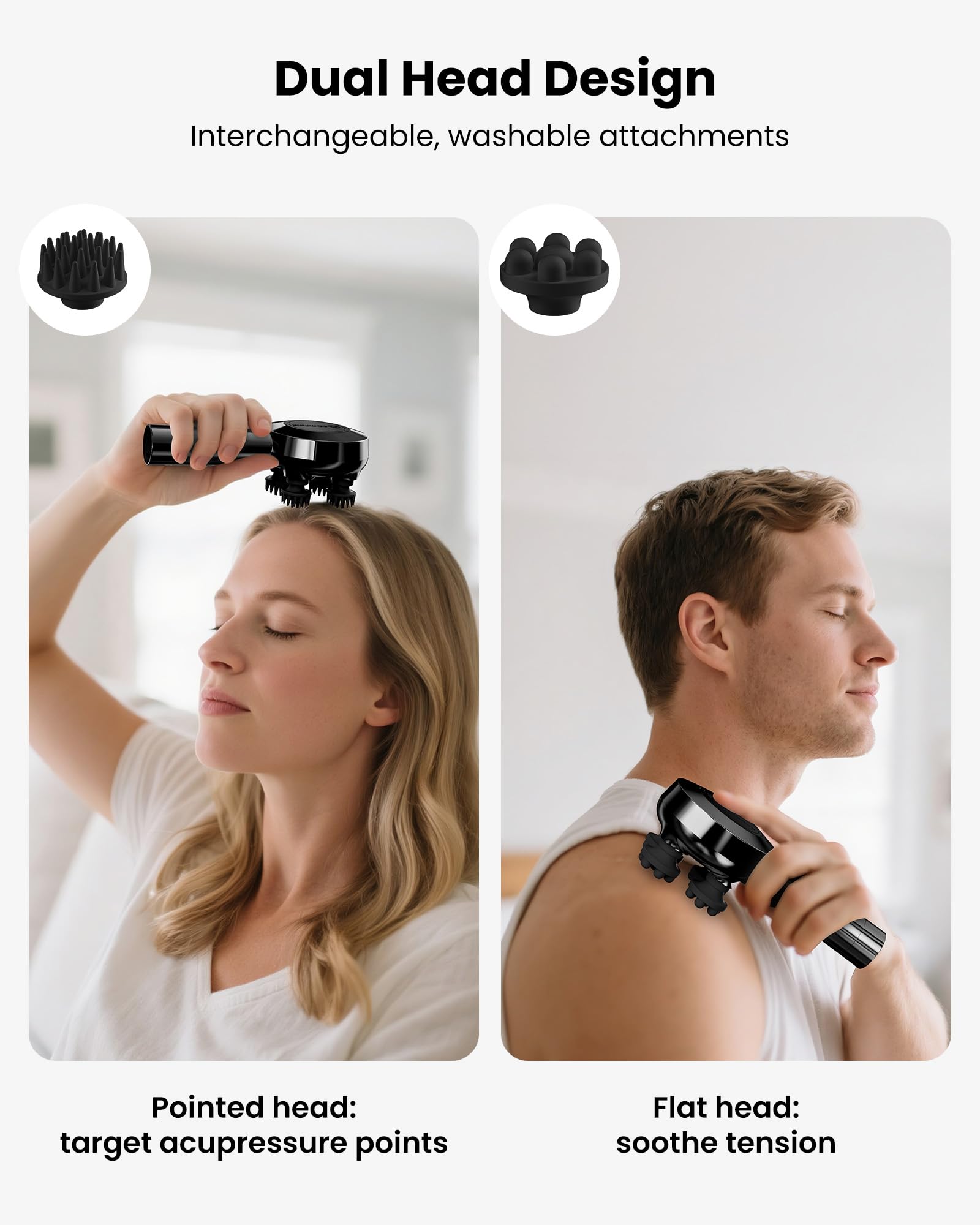 COMFIER scalp massager pointed-tip for precise neck relief