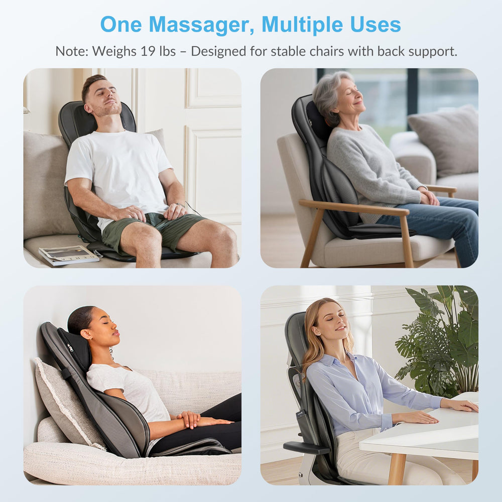 COMFIER seat massager designed for easy use on sofas or chairs at home.