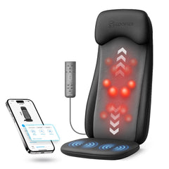 COMFIER shiatsu back massager with app control for customizable sessions