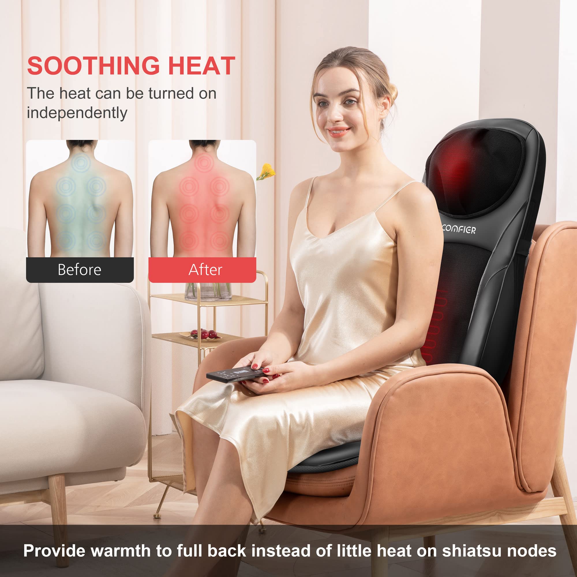 COMFIER chair-fit design accommodates most standard chairs.