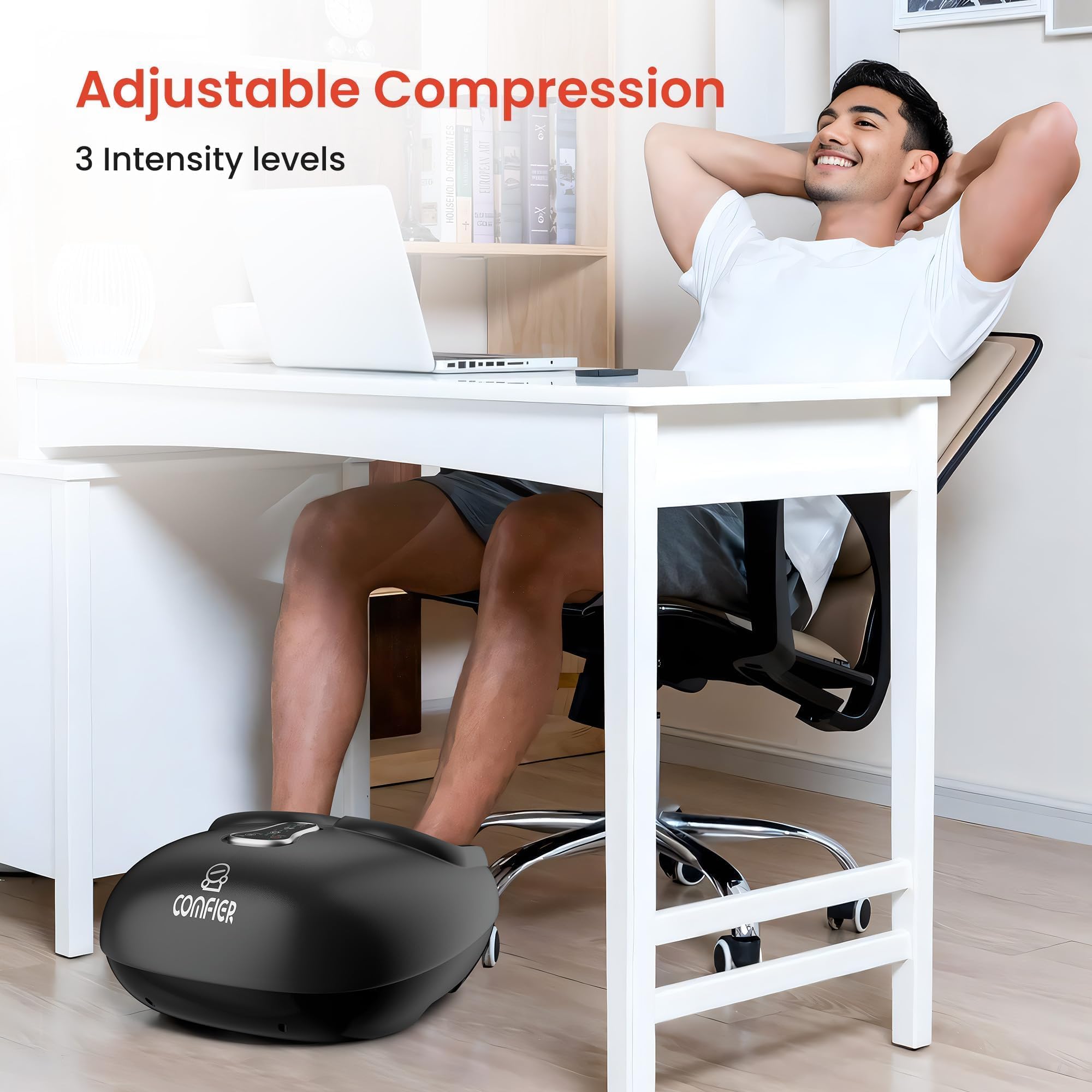 COMFIER Shiatsu Foot Massager heat and vibration for soothing relief.