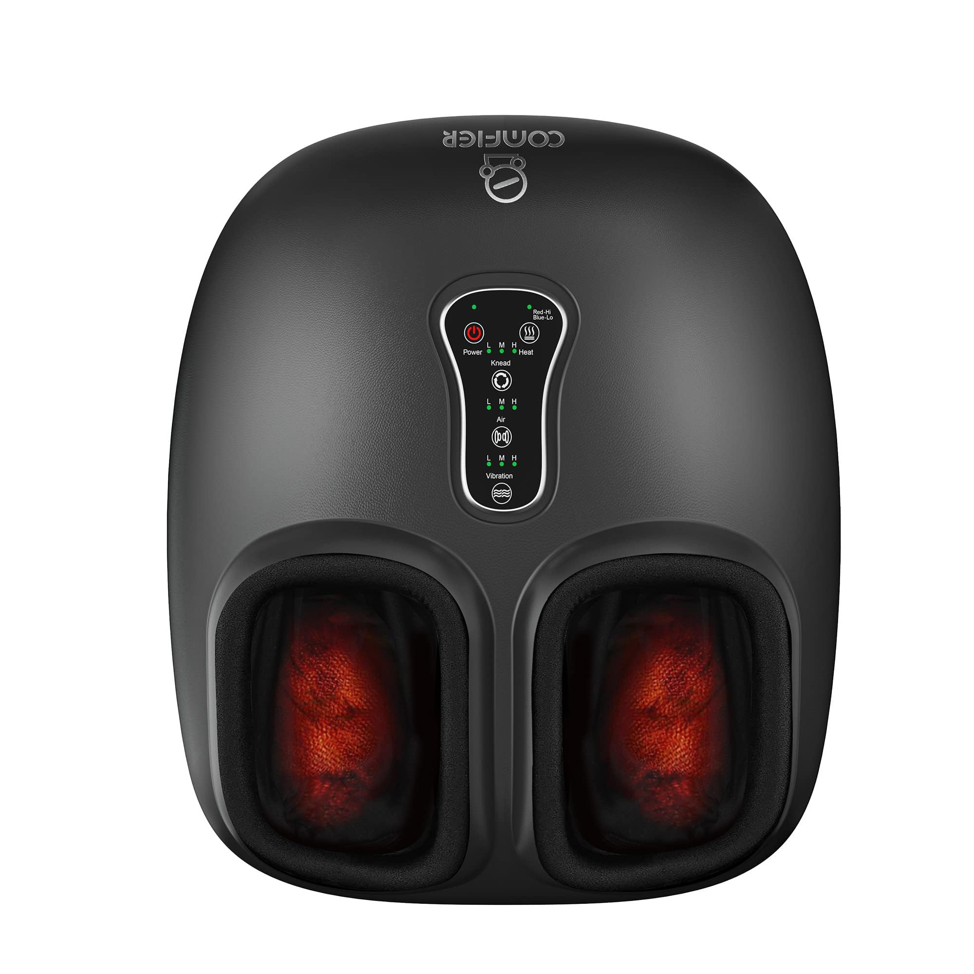 COMFIER Shiatsu Foot Massager front view for compact home use and easy storage.