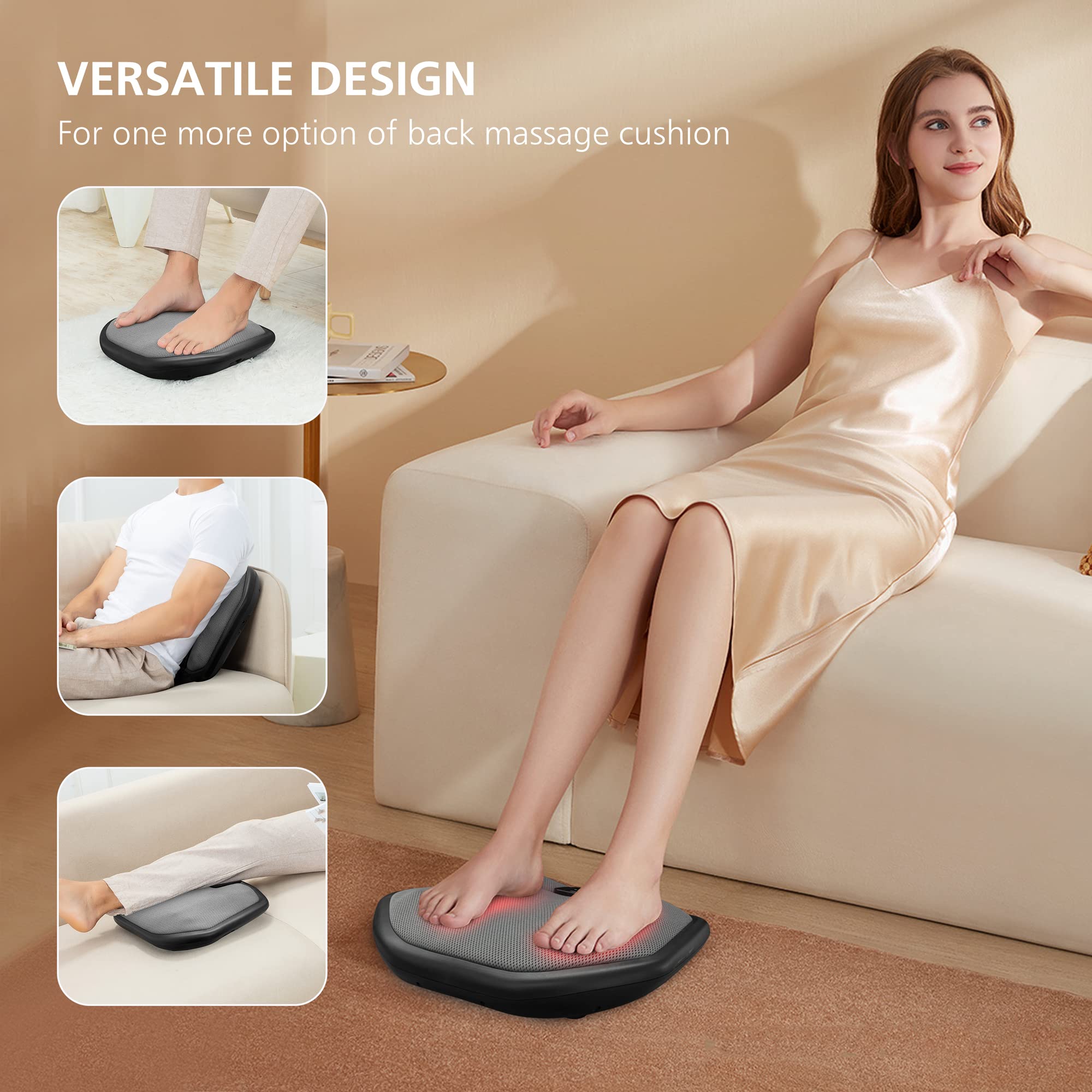 COMFIER Shiatsu Foot Massager heat function on delivering warmth to feet