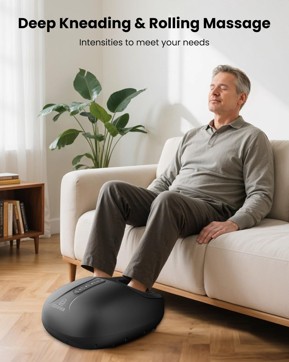 COMFIER heat settings activated to warm arches and forefoot