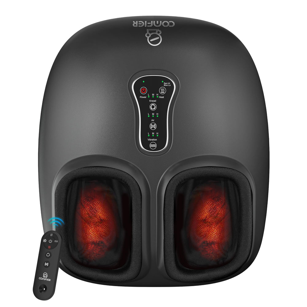 COMFIER Shiatsu foot massager with remote control for effortless at-home relaxation.
