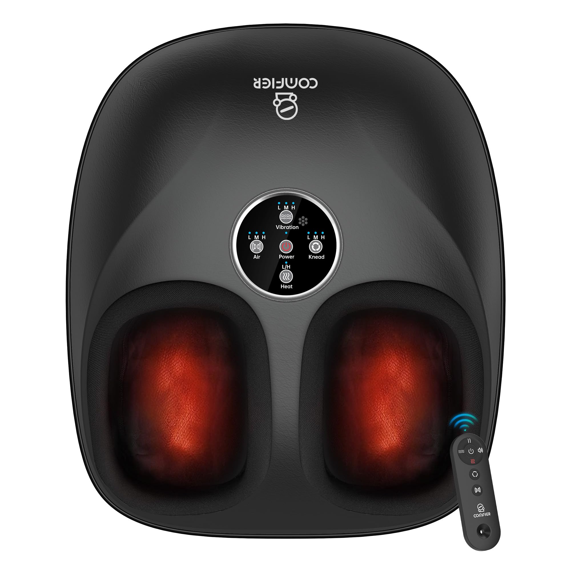 COMFIER Shiatsu Foot Massager with remote for easy adjustments, ideal for at-home use