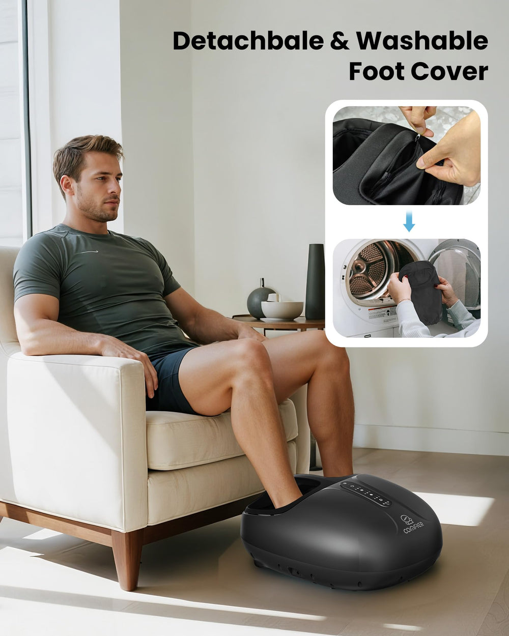 Removable sleeves from COMFIER massager for easy cleaning