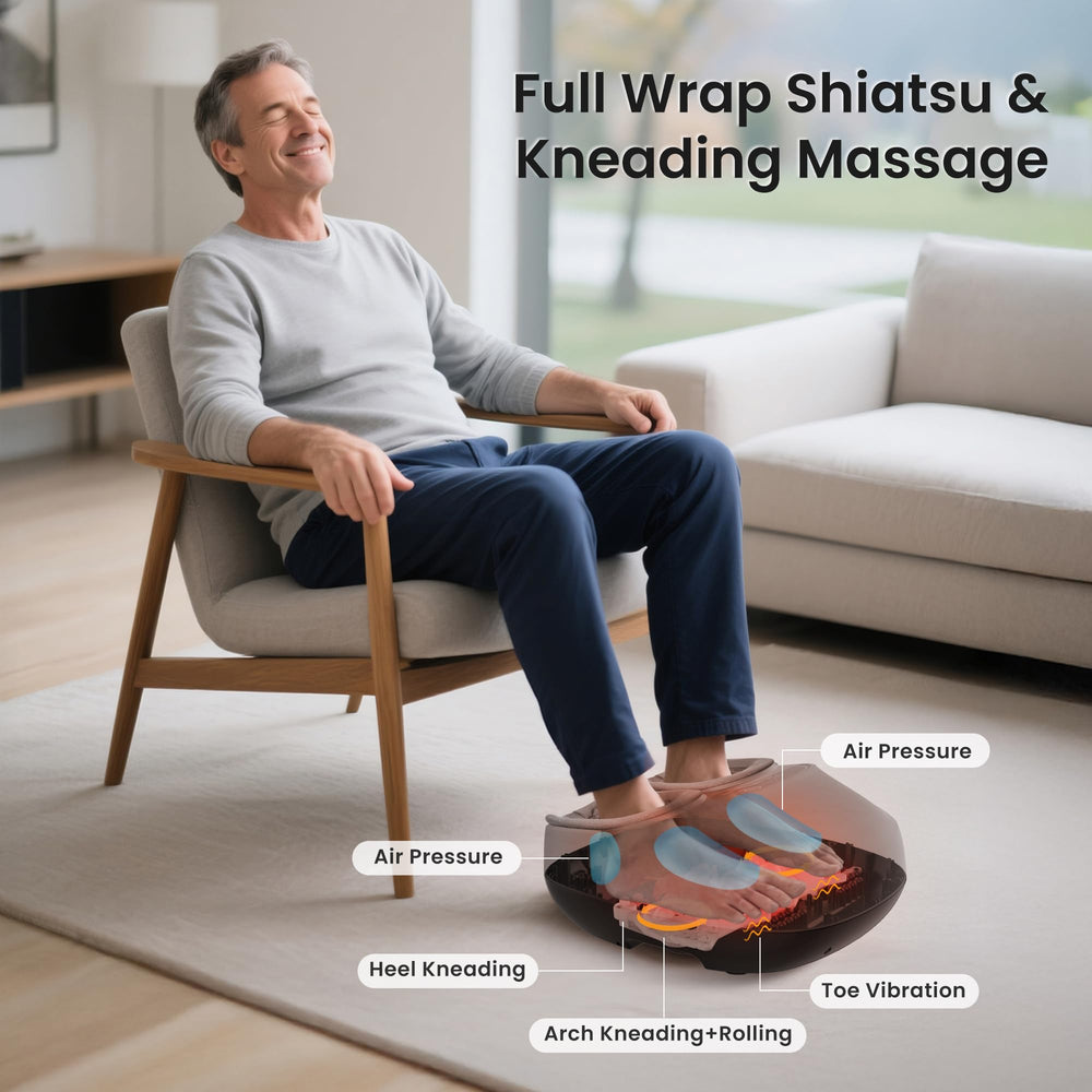 COMFIER rotating kneading rollers deliver deep sole relief.