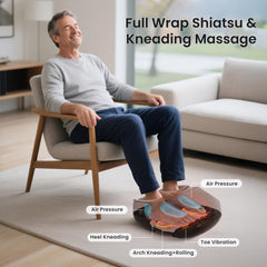 COMFIER rotating kneading rollers deliver deep sole relief.