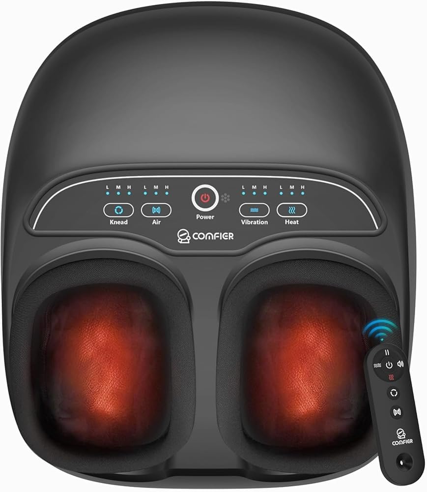 COMFIER Shiatsu Foot Massager top view showing kneading rollers for full foot coverage
