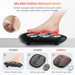 COMFIER Shiatsu Foot Massager top view highlighting control area and heat feature