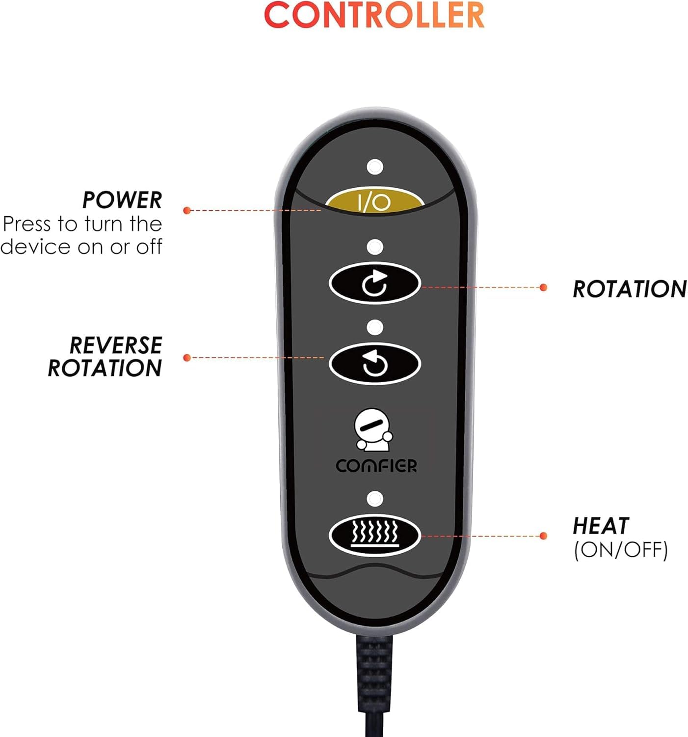 COMFIER foot massager provides warmth while kneading for cozy relaxation.