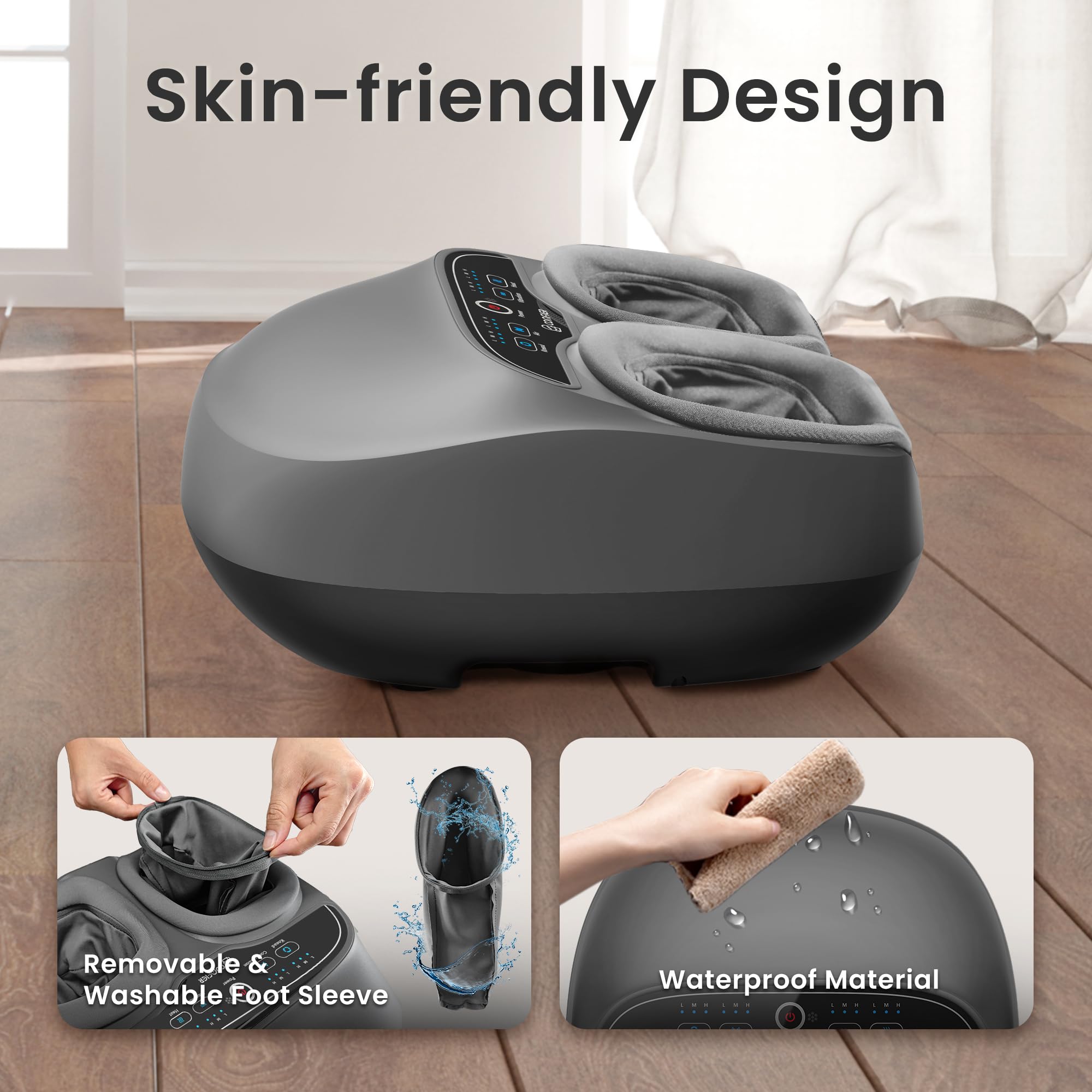 COMFIER removable foot sleeves are washable for easy hygiene.
