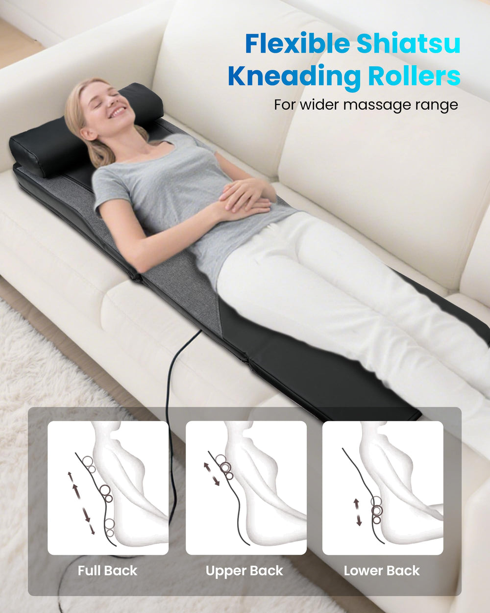 COMFIER massage mat eight motors offer customizable sensations.
